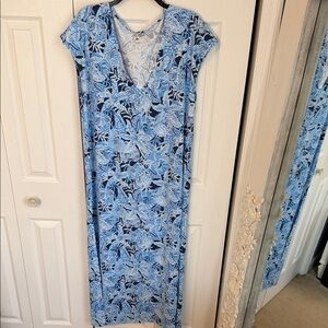 BNwT Lilly Pulitzer Talli Maxi coverup in Bonaire blue size large